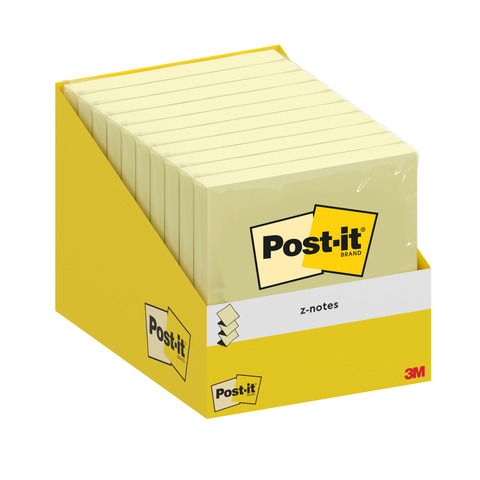 Foglietti riposizionabili Post-it® conf. 10 blocchetti da 100 ff giallo Canary 76x76 mm - 6820-CY-W10
